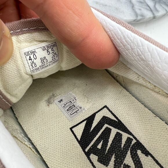 Vans Old Skool Shoes Womens 5.5 Taupe Suede and Canvas Lace Up Skate Sneaker - Picture 9 of 11